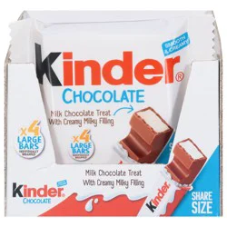 Kinder Chocolate Milk Chocolate Bar With Creamy Milky Filling Easter Basket Stuffers