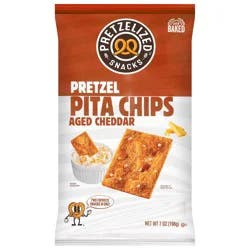 Pretzelized Snacks Aged Cheddar Pretzel Pita Chips 7 oz