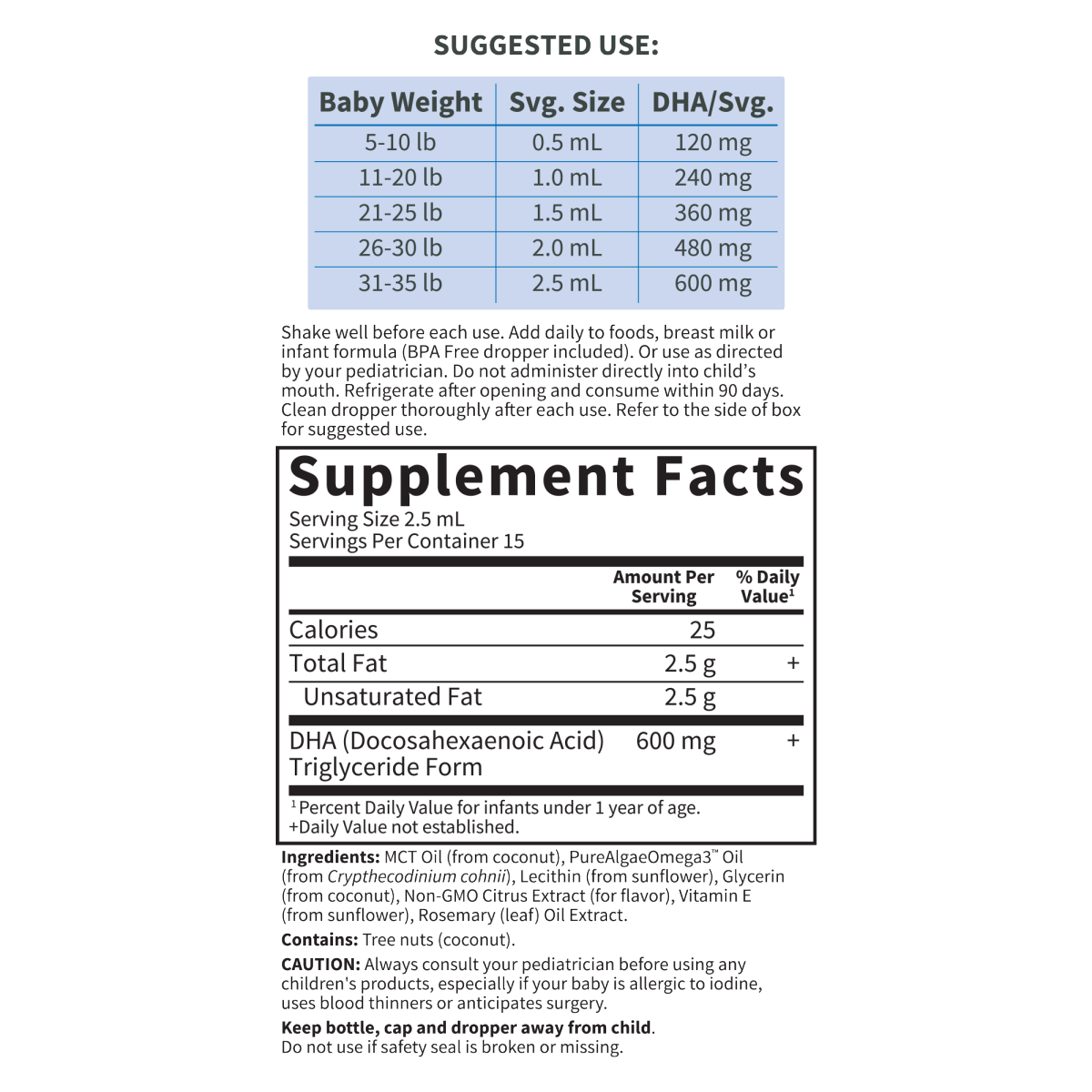 slide 3 of 5, Garden of Life Baby Plant DHA Liquid, 1 ct