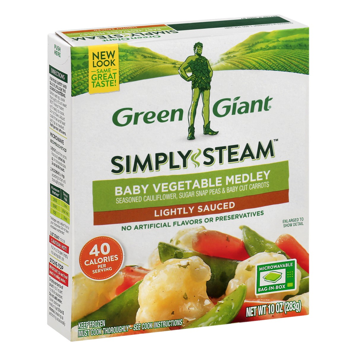 slide 2 of 9, Green Giant Simply Steam Lightly Sauced Baby Vegetable Medley 10 oz, 10 oz