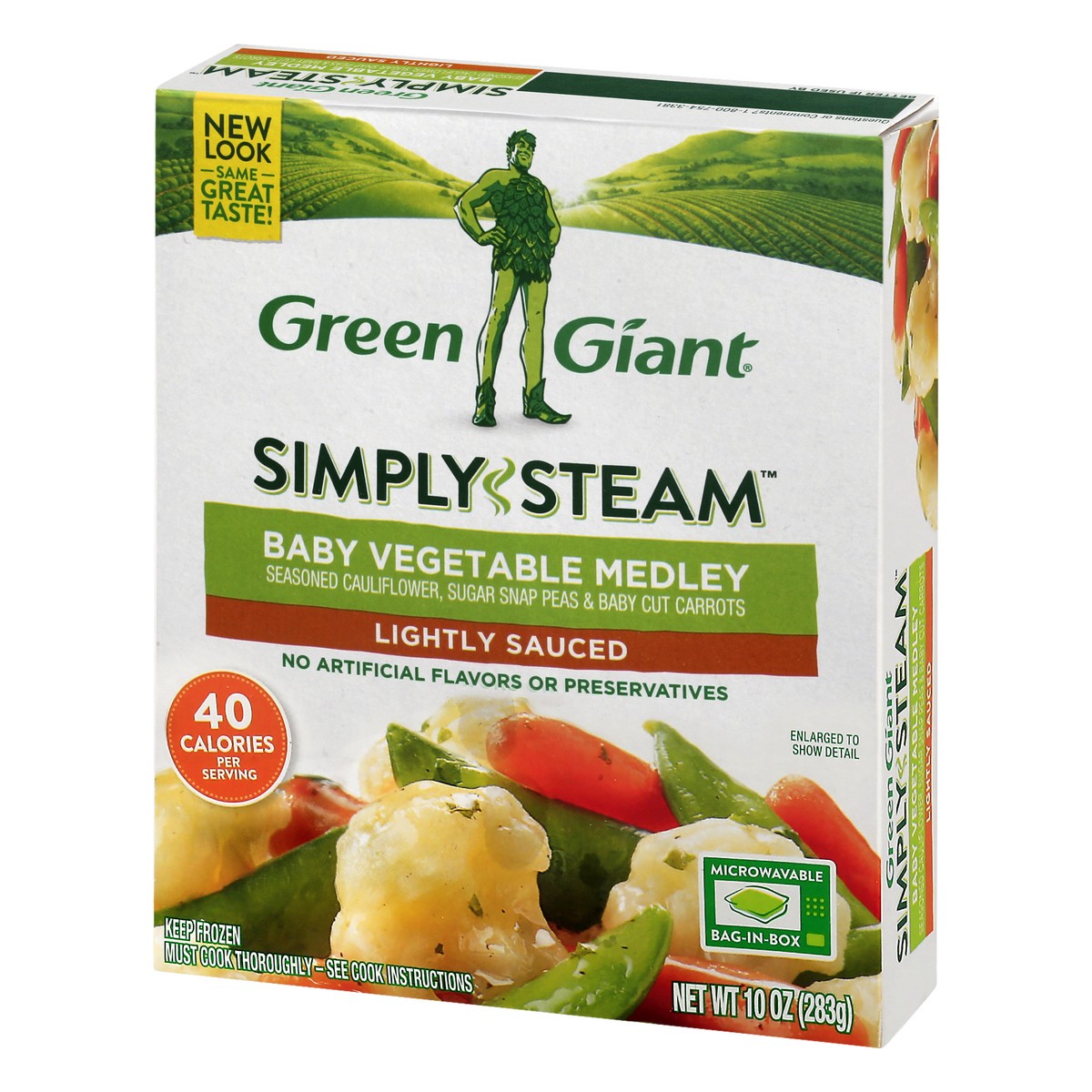 slide 3 of 9, Green Giant Simply Steam Lightly Sauced Baby Vegetable Medley 10 oz, 10 oz