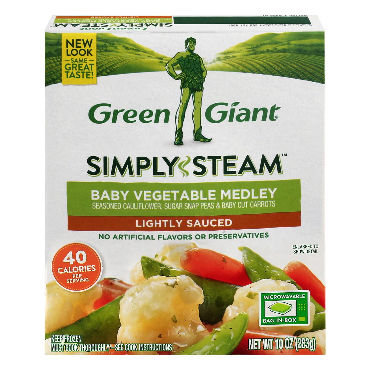 slide 1 of 9, Green Giant Simply Steam Lightly Sauced Baby Vegetable Medley 10 oz, 10 oz