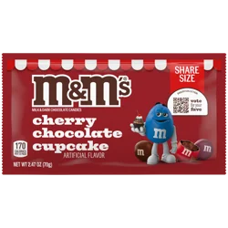 M&M's Cherry Chocolate Cupcake Chocolate Candy, Share Size