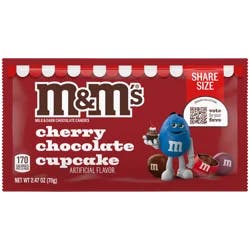 M&M's Cherry Chocolate Cupcake Chocolate Candy, Share Size