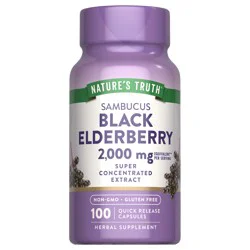 Nature's Truth Sambucus Black Elderberry 1000mg Capsules