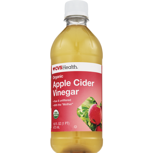 slide 1 of 1, CVS Health Organic Apple Cider Vinegar Liquid, 16 oz