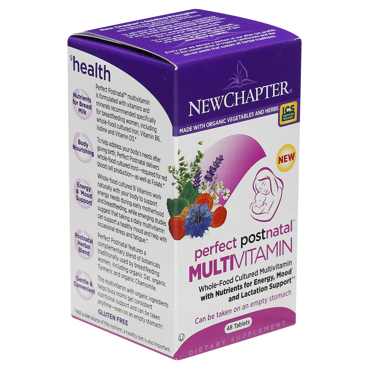 slide 6 of 6, New Chapter Perfect Postnatal Multivitamin, 48 ct