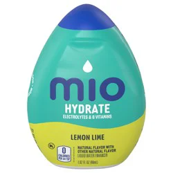 mio Hydrate Lemon Lime Flavored with other natural flavor Liquid Water Enhancer, 1.62 fl oz Bottle
