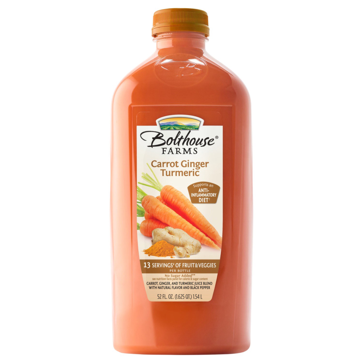slide 1 of 1, Bolthouse Farms Carrot Ginger Turmeric Juice Blend, 52 oz