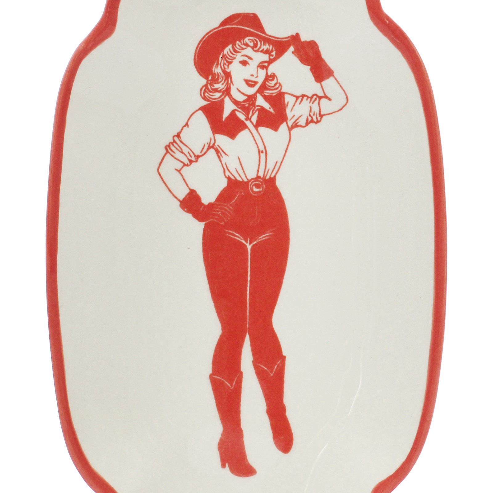 slide 3 of 3, 8.25" Pink Cowgirl Ceramic Dish By Ashland, 8.25 in