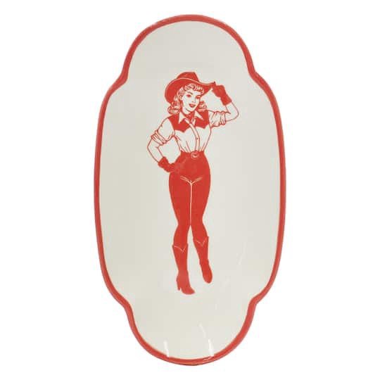slide 1 of 3, 8.25" Pink Cowgirl Ceramic Dish By Ashland, 8.25 in
