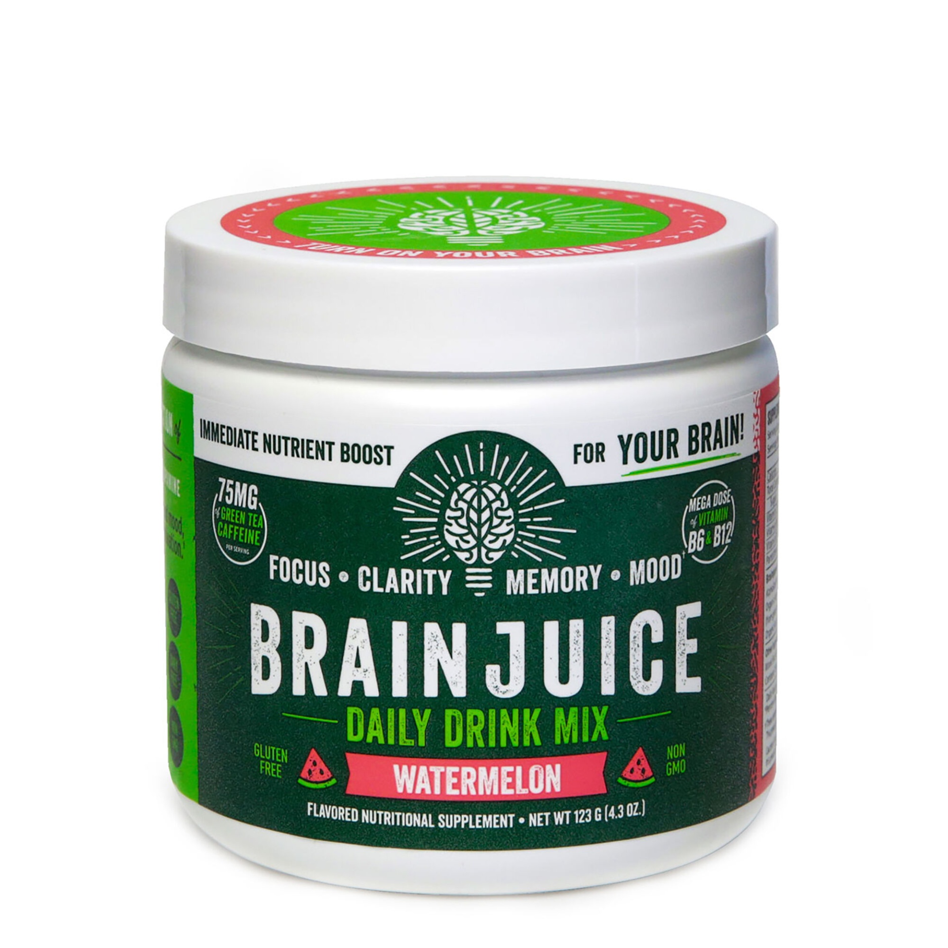 slide 1 of 1, BrainJuice Daily Drink Mix - Watermelon, 1 ct