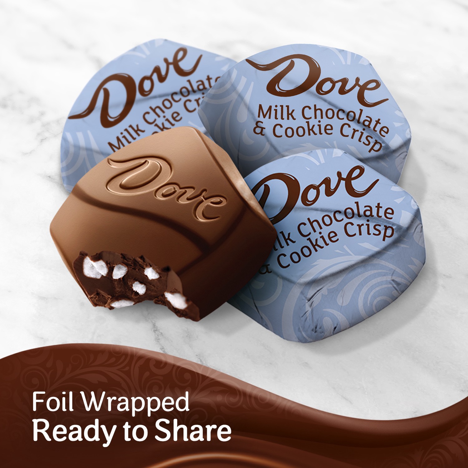 slide 3 of 3, Dove PROMISES Cookie Crisp and Milk Chocolate Candy Bag, 7.61 oz, 7.61 oz