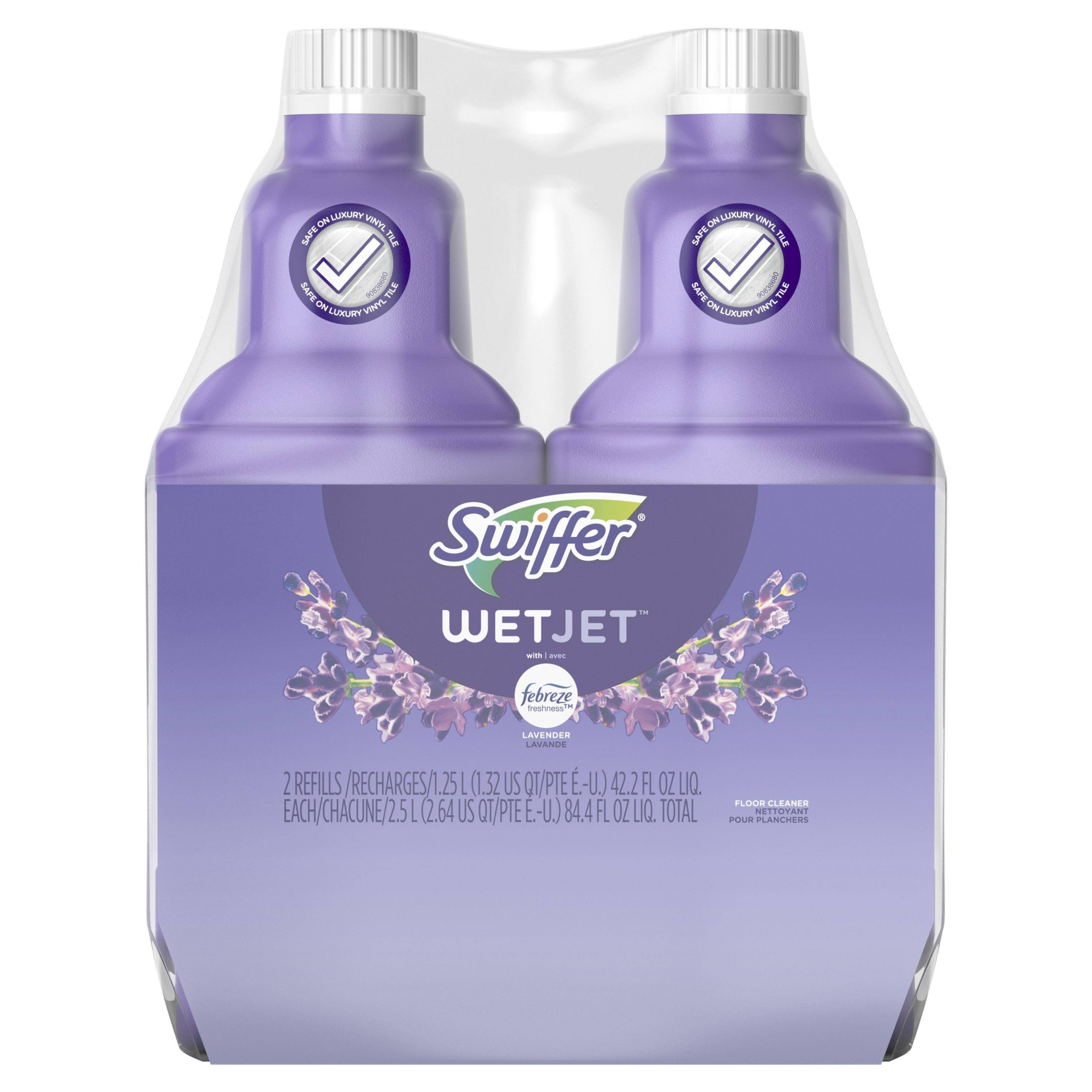 slide 1 of 2, Swiffer WetJet Lavender Floor Cleaner with Febreze Freshness 2 - 1.25 l Bottles, 2 ct; 1.25 liter