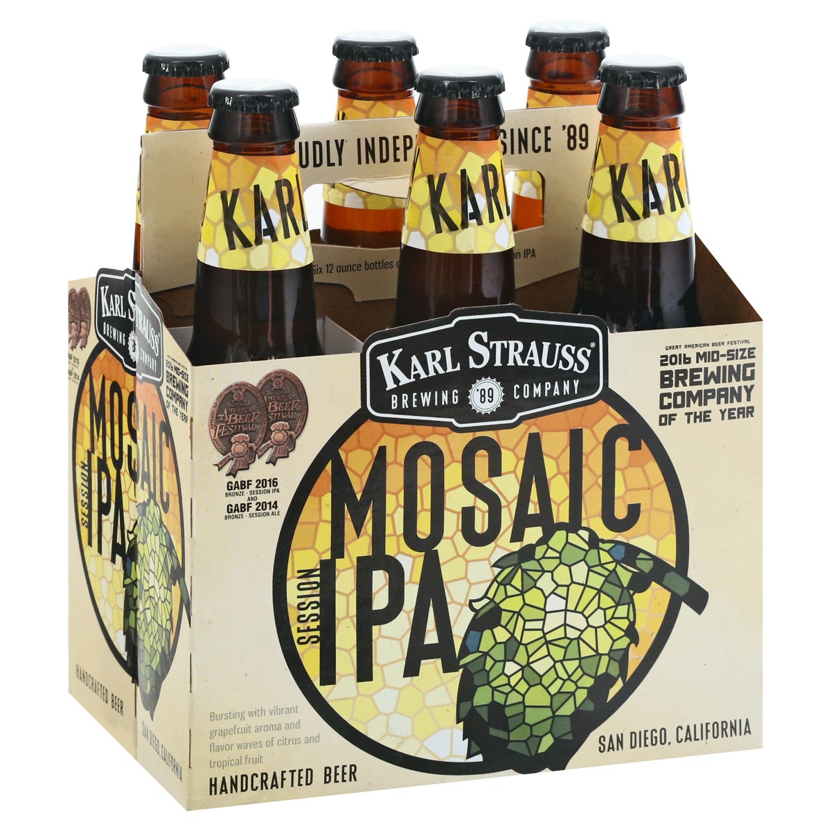 slide 4 of 11, Karl Strauss Brewing Company Mosaic Session IPA Beer 6 ea, 6 ct