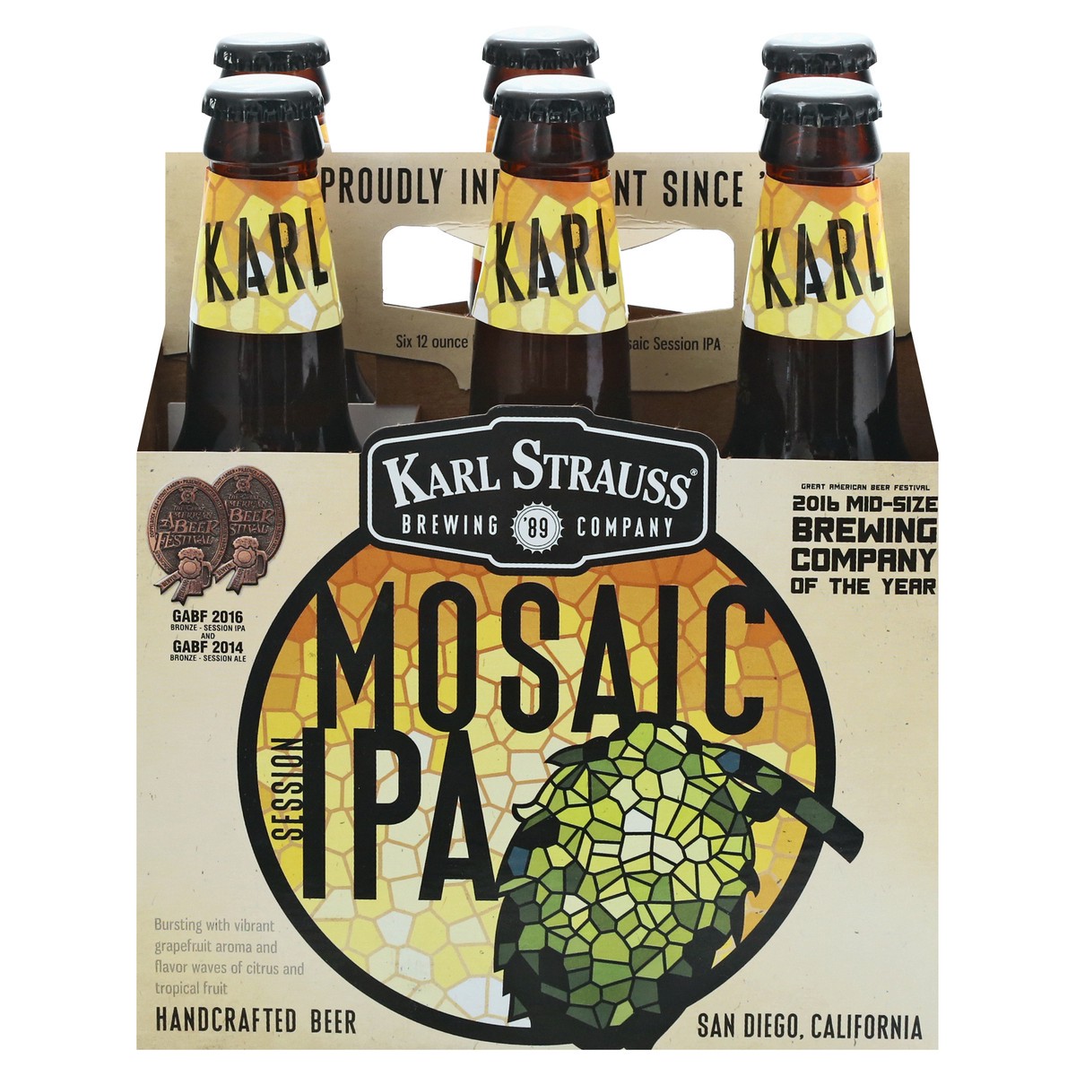 slide 1 of 11, Karl Strauss Brewing Company Mosaic Session IPA Beer 6 ea, 6 ct