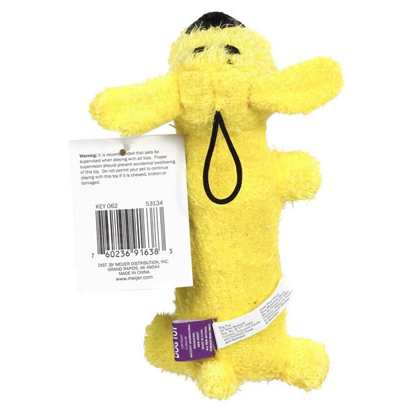 slide 4 of 5, Meijer Mini Loofa Squeaking Dog Toy, Assorted Colors, 6", 6"        