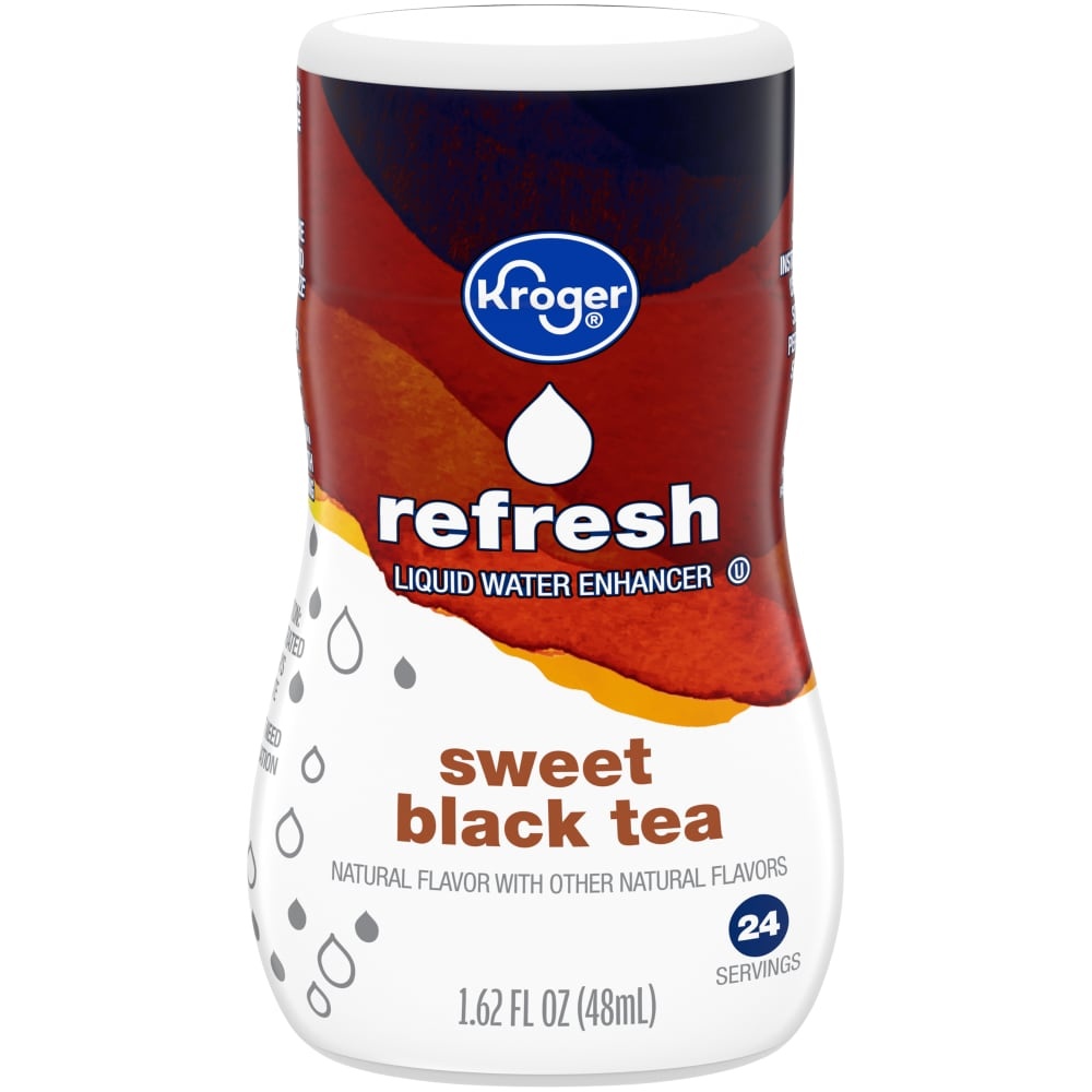 slide 1 of 1, Kroger Refresh Sweet Black Tea Liquid Water Enhancer, 1.62 fl oz