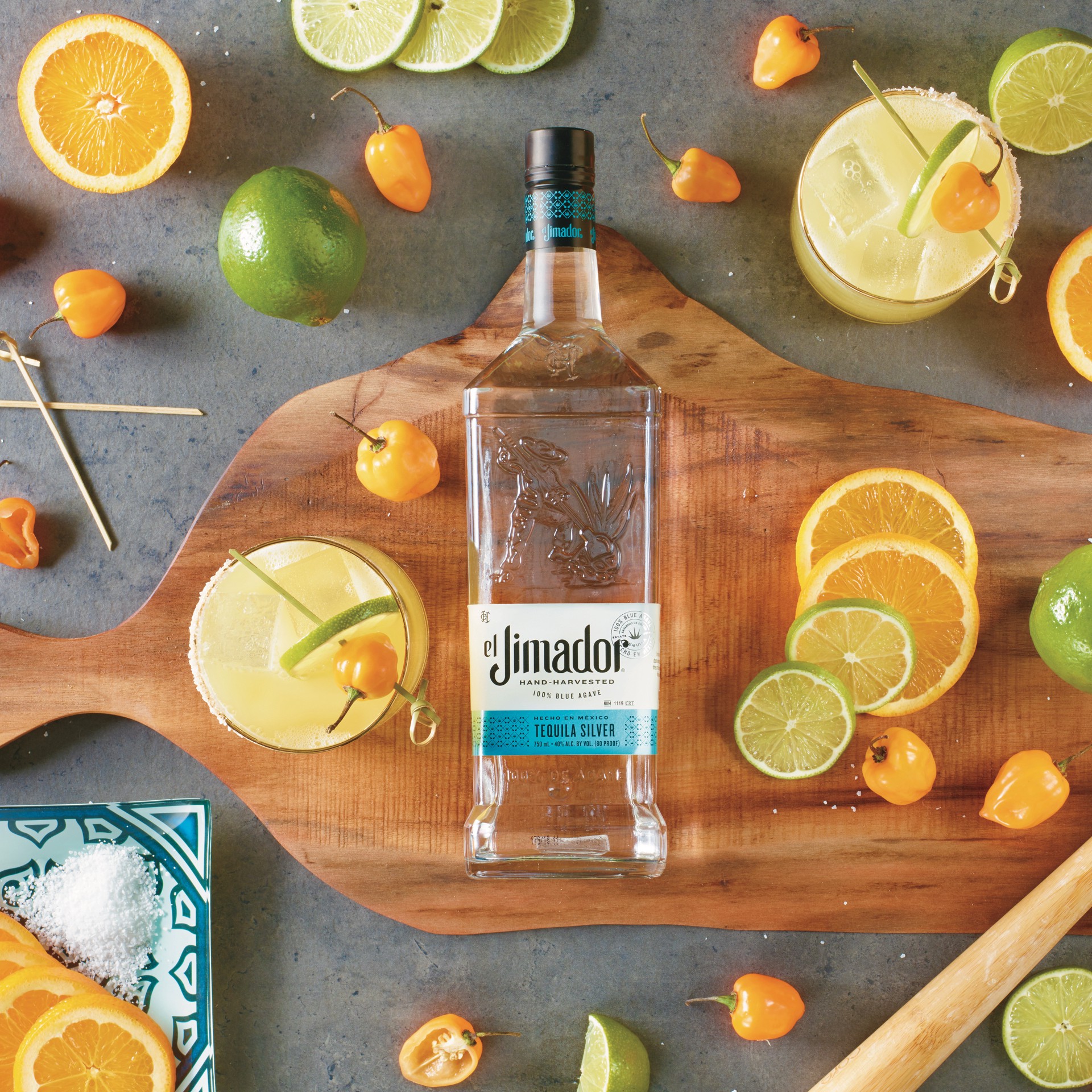 slide 3 of 5, El Jimador Silver Tequila, 50 mL Bottle, 80 Proof, 50 ml