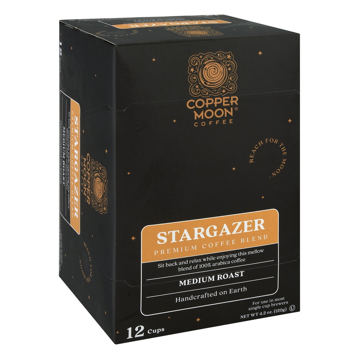 slide 3 of 9, Copper Moon Medium Roast Cups Stargazer Coffee - 4.2 oz, 12 ct