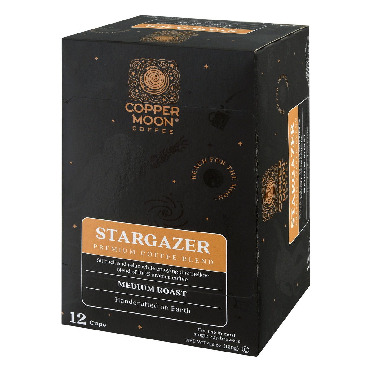 slide 9 of 9, Copper Moon Medium Roast Cups Stargazer Coffee - 4.2 oz, 12 ct