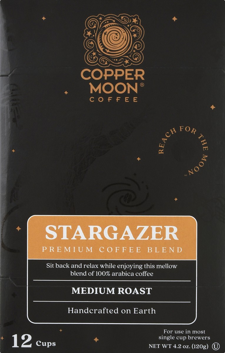 slide 2 of 9, Copper Moon Medium Roast Cups Stargazer Coffee - 4.2 oz, 12 ct
