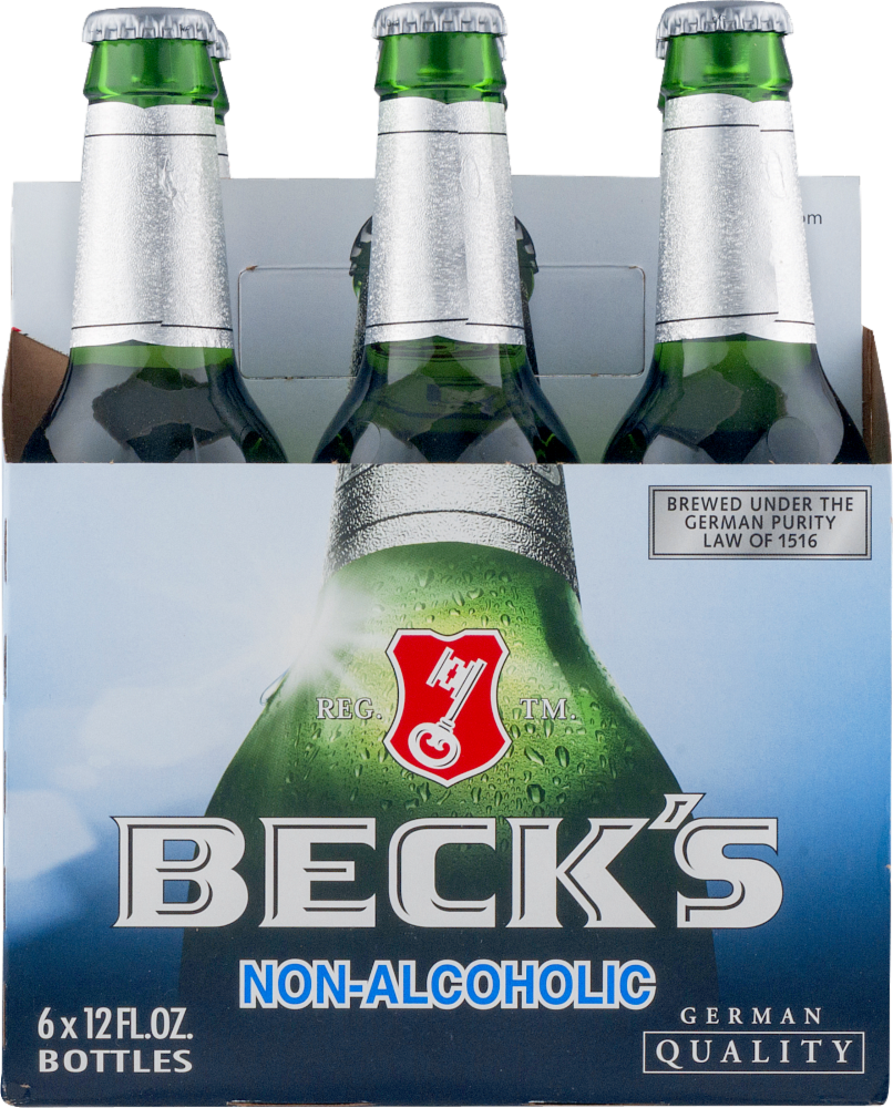slide 1 of 1, Beck's Non Alcoholic Beer Bottles, 6 ct; 12 fl oz