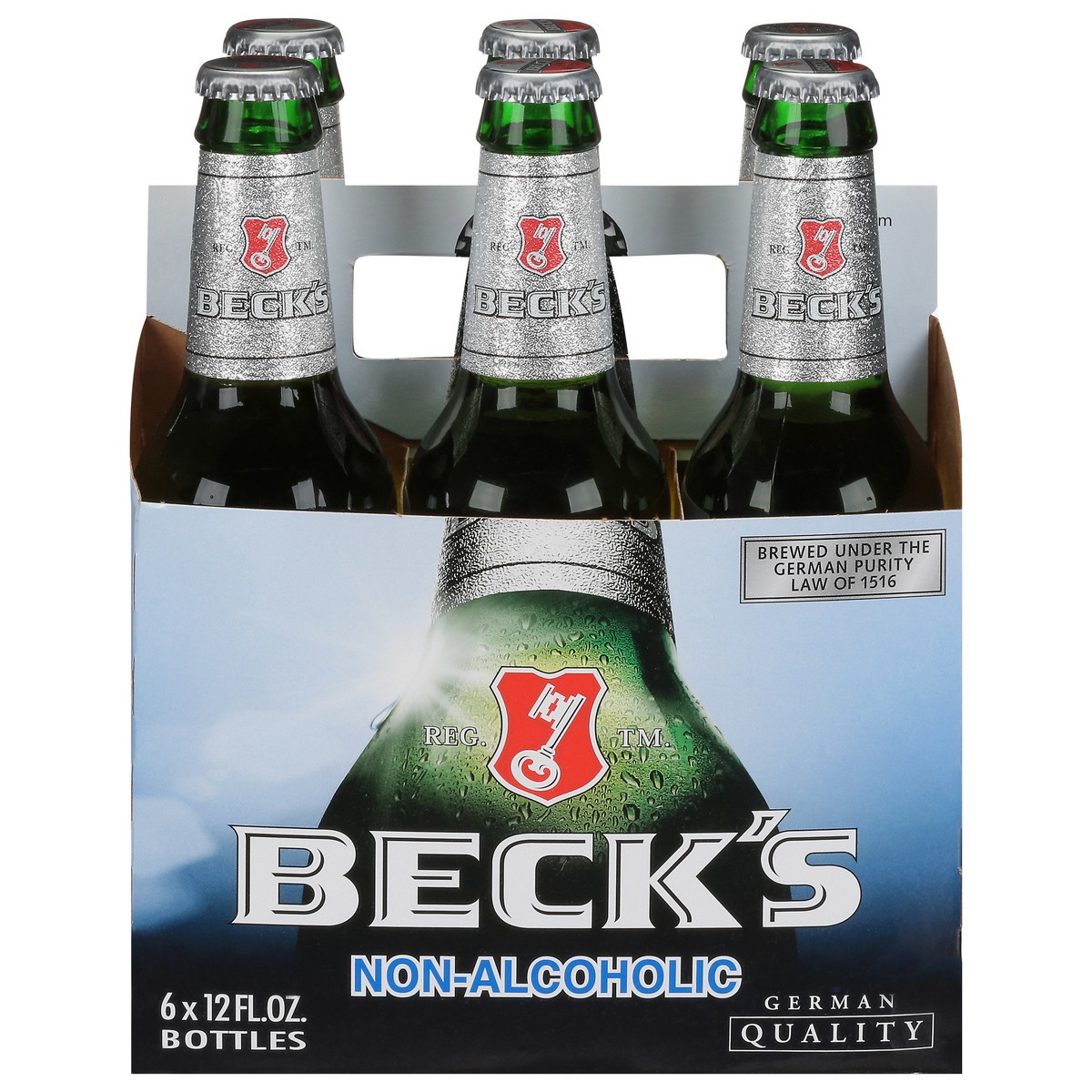 slide 1 of 9, Beck's Non-Alcoholic Beer 6 - 12 fl oz Bottles, 6 ct; 12 oz