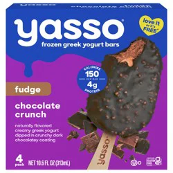 Yasso Yasso Frozen Greek Yogurt Bars Fudge Chocolate Crunch Bars 4 2.65fl oz bars