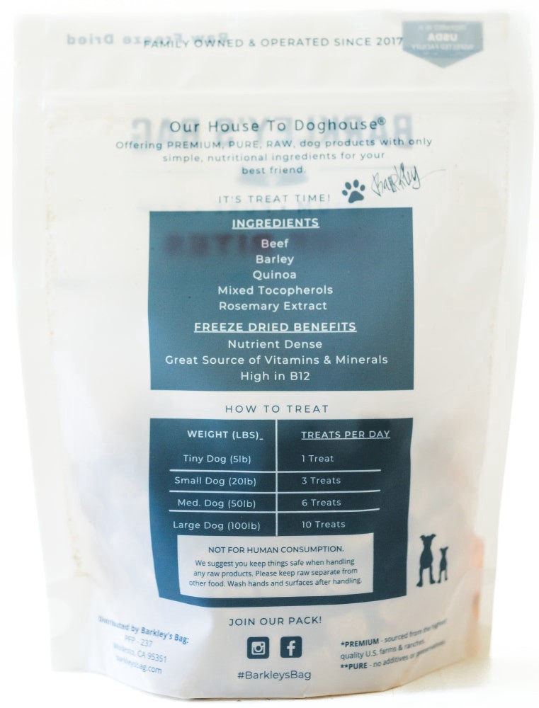 slide 2 of 2, Barkley's Bag Beef Bites, 4 oz