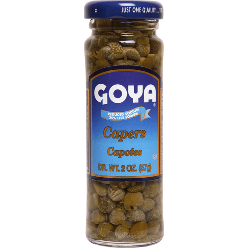 slide 1 of 1, Goya Reduced Sodium Capers Capotes, 2 oz