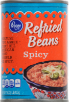 slide 1 of 1, Kroger Spicy Refried Beans, 16 oz