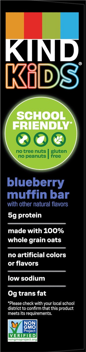 slide 6 of 14, KIND Kids Blueberry Muffin Bar with Other Natural Flavors, Tree Nut Free, Peanut Free, 5 Bars, 5 ct