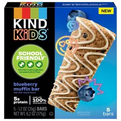KIND Kids Blueberry Muffin Bar with Other Natural Flavors, Tree Nut Free, Peanut Free, 5 Bars