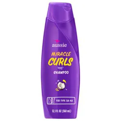 Aussie Miracle Curls Shampoo for Curly Hair with Coconut Oil, Paraben Free, 360 ml