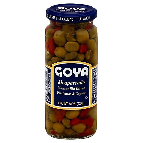 slide 1 of 1, Goya Alcaparrado Manzanilla Olives Pimientos & Capers - 8 Oz, 8 oz