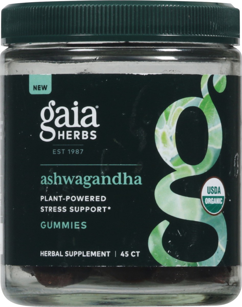 slide 5 of 9, Gaia Herbs Stress Apple Cinnamon Flavor Ashwagandha Gummies 45 Gummies, 45 ct