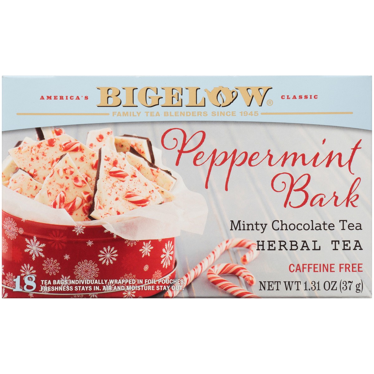 slide 6 of 9, Bigelow Peppermint Bark Chocolate Tea, 18 ct