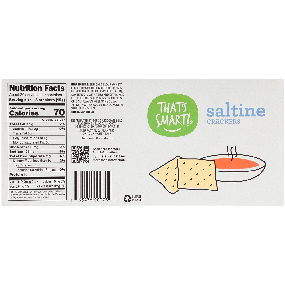 slide 3 of 15, That's Smart! Saltine Crackers, 16 oz