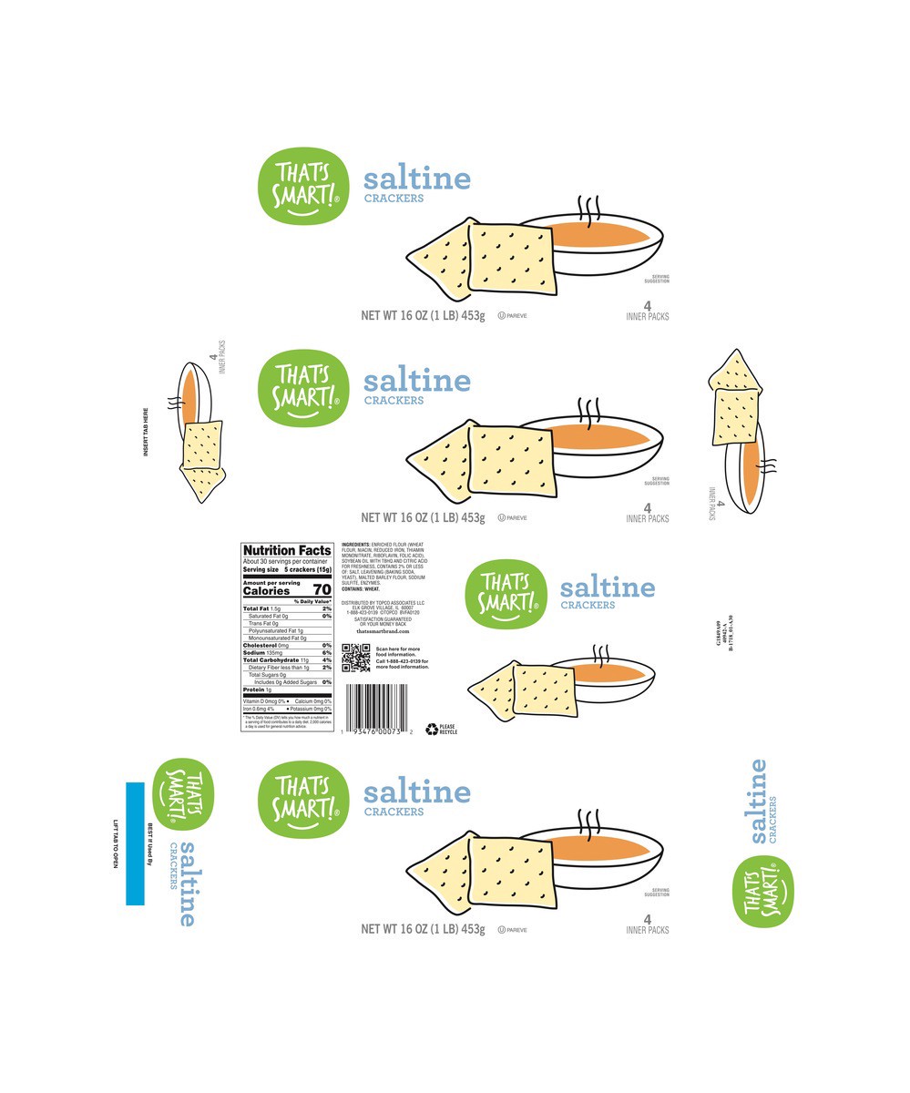 slide 14 of 15, That's Smart! Saltine Crackers, 16 oz