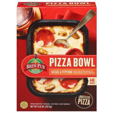 slide 1 of 1, Brew Pub Pizza Sausage & Pepperoni Pizza Bowl 9.45 oz, 9.45 oz