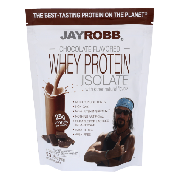 slide 1 of 1, Jay Robb Chocolate Whey Protein, 12 oz