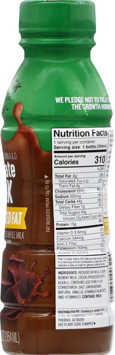 slide 9 of 9, Shamrock Farms 2% Reduced Fat Chocolate Milk 12 oz, 12 fl oz