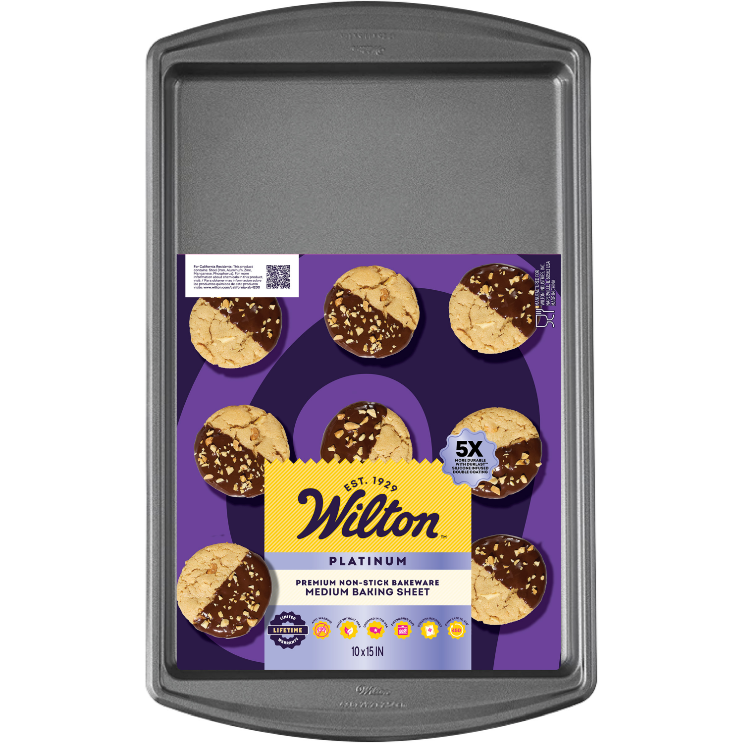 slide 1 of 3, Wilton Advance Select Premium Nonstick Baking Sheet, 10 in x 15 in