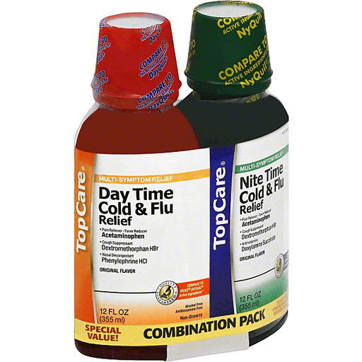 slide 2 of 2, TopCare Multi-Symptom Relief Combination Pack, 2 ct; 12 fl oz