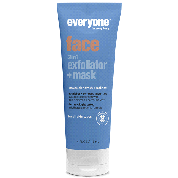 slide 1 of 6, Everyone Gentle 2-in-1 Face Exfoliator and Mask, 4 oz