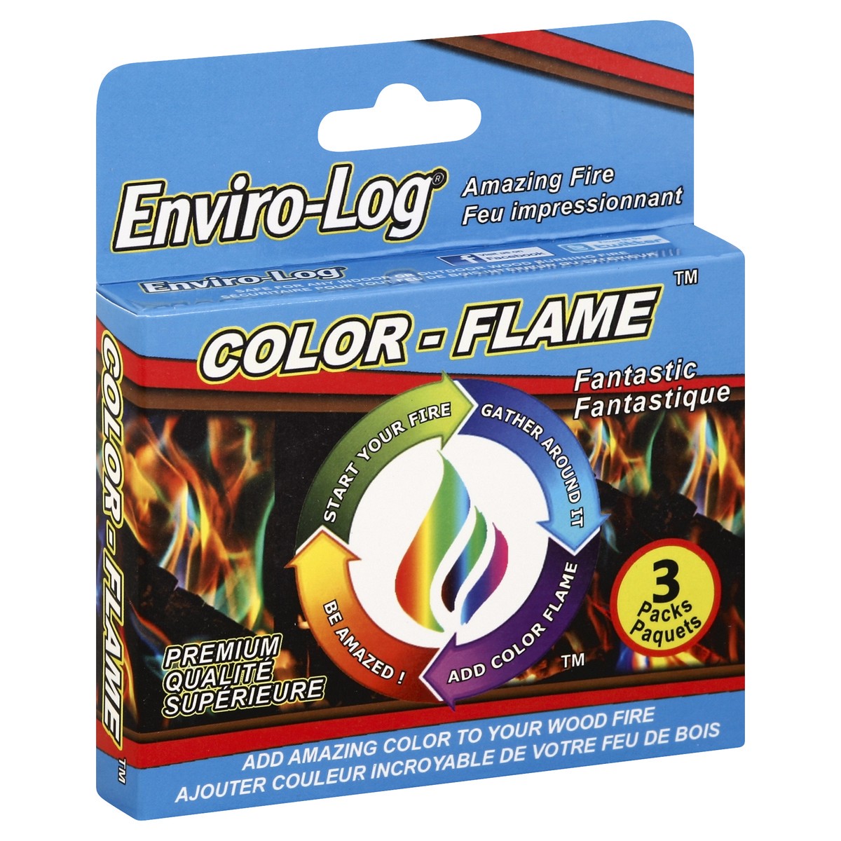 slide 4 of 5, Enviro-Log Color-Flame 3 ea, 3 ct