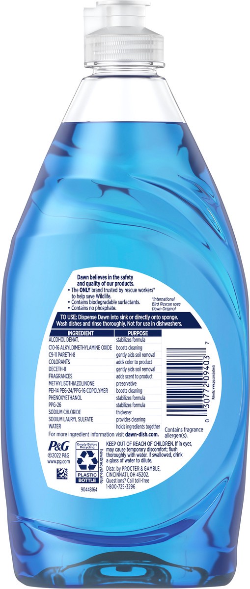 slide 3 of 3, Dawn Ultra Liquid Dish Soap, Dishwashing Liquid, Grease Removal, Original, 18oz, 18 fl oz