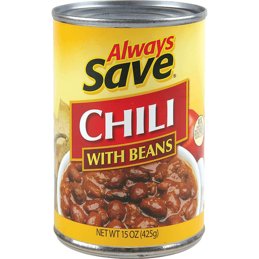 slide 1 of 1, Always Save Chili With Beans, 15 oz