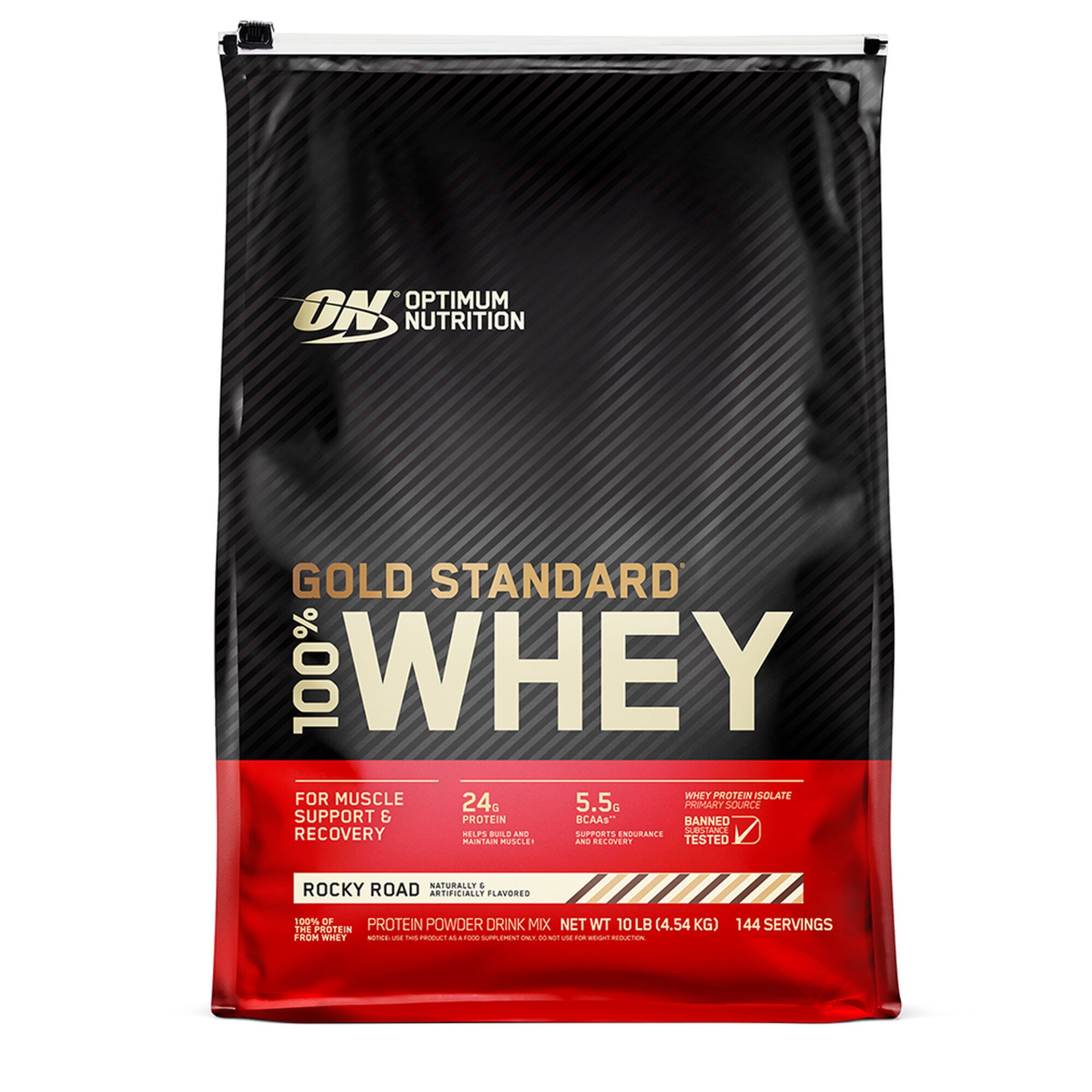 slide 1 of 1, Optimum Nutrition Gold Standard 100% Whey - Rocky Road, 10 lb